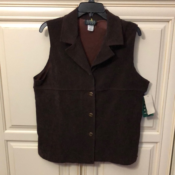 NWT Brown Suede-like Vest - Picture 1 of 3